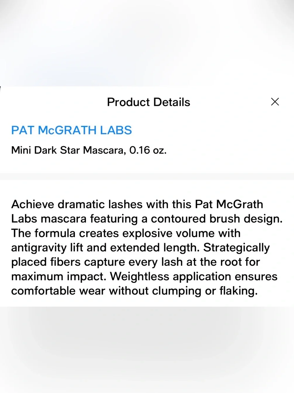 NEW Pat McGrath Dark Star Mini Mascara